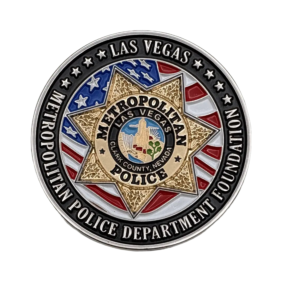 LVMPD Tesla Cybertruck Challenge Coin — back